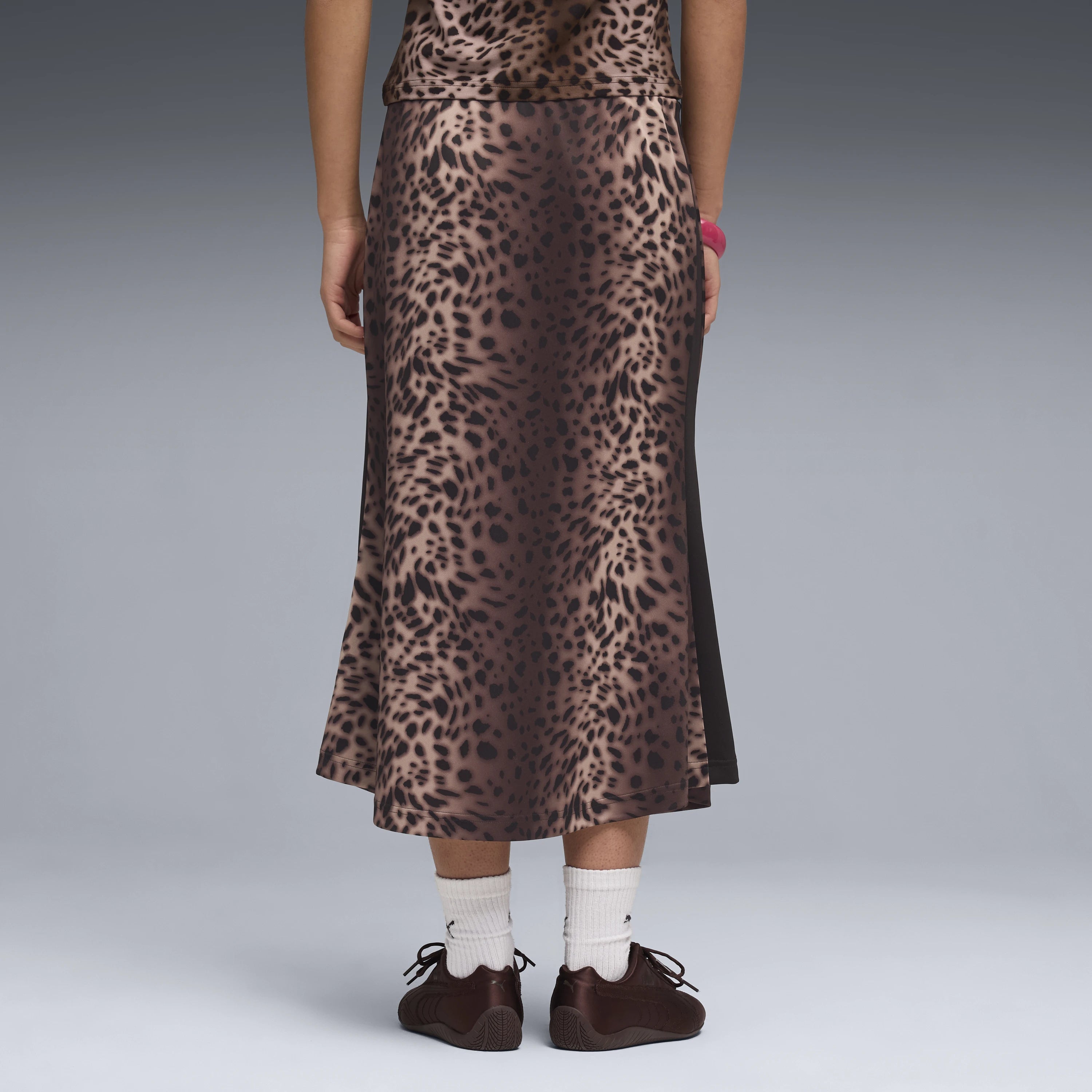 PUMA T7 LEO LUXE Aopmidi Skirt: animal print faldilla per a dona