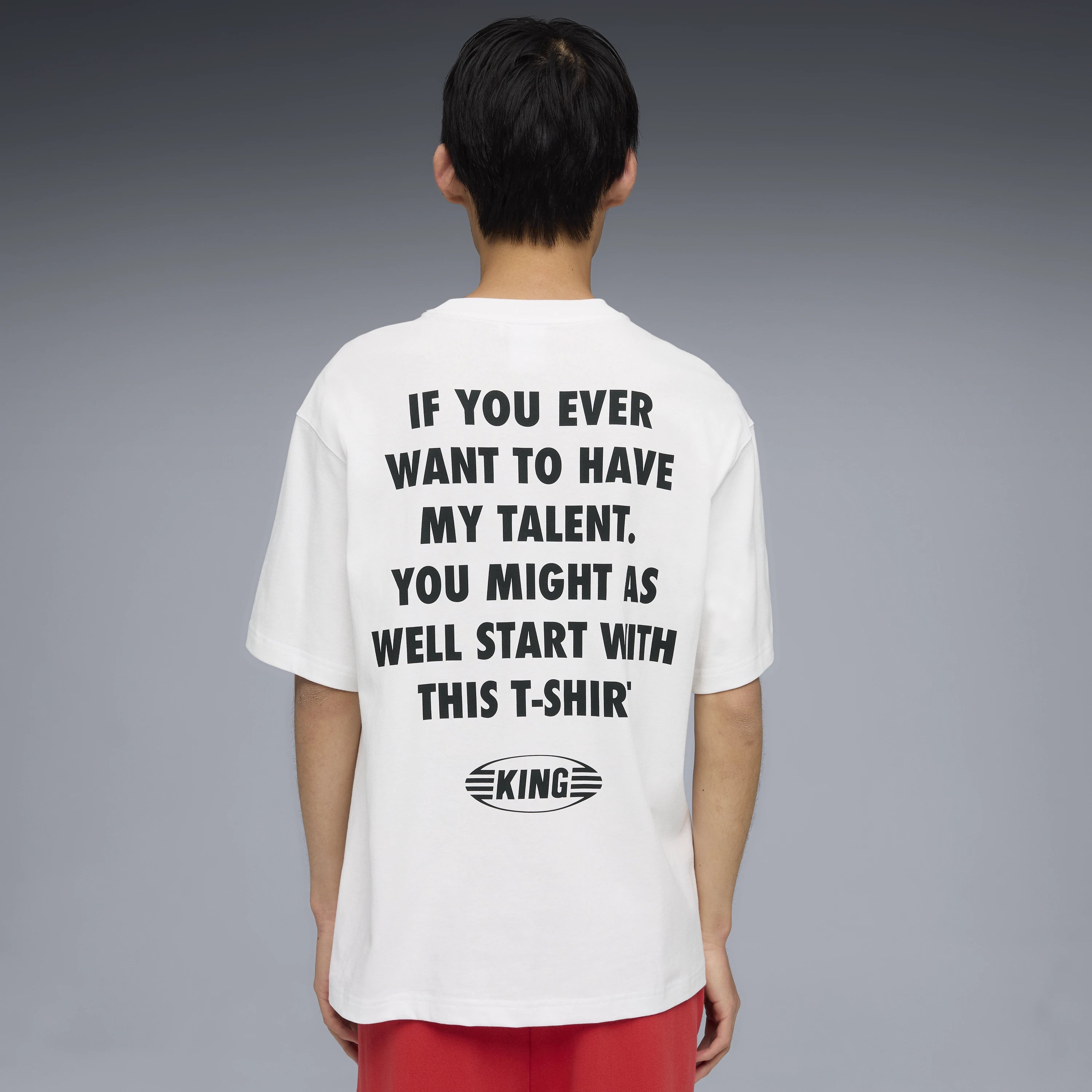 PUMA KING TEE: white T-shirt for men