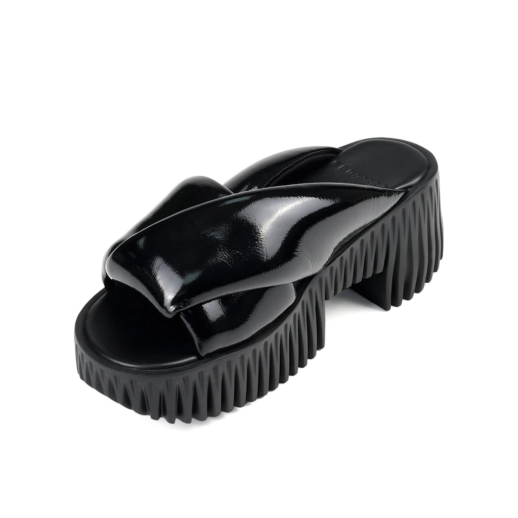 4CCCCEES PLIA ANDA Shadow: zwart sandalen voor dames