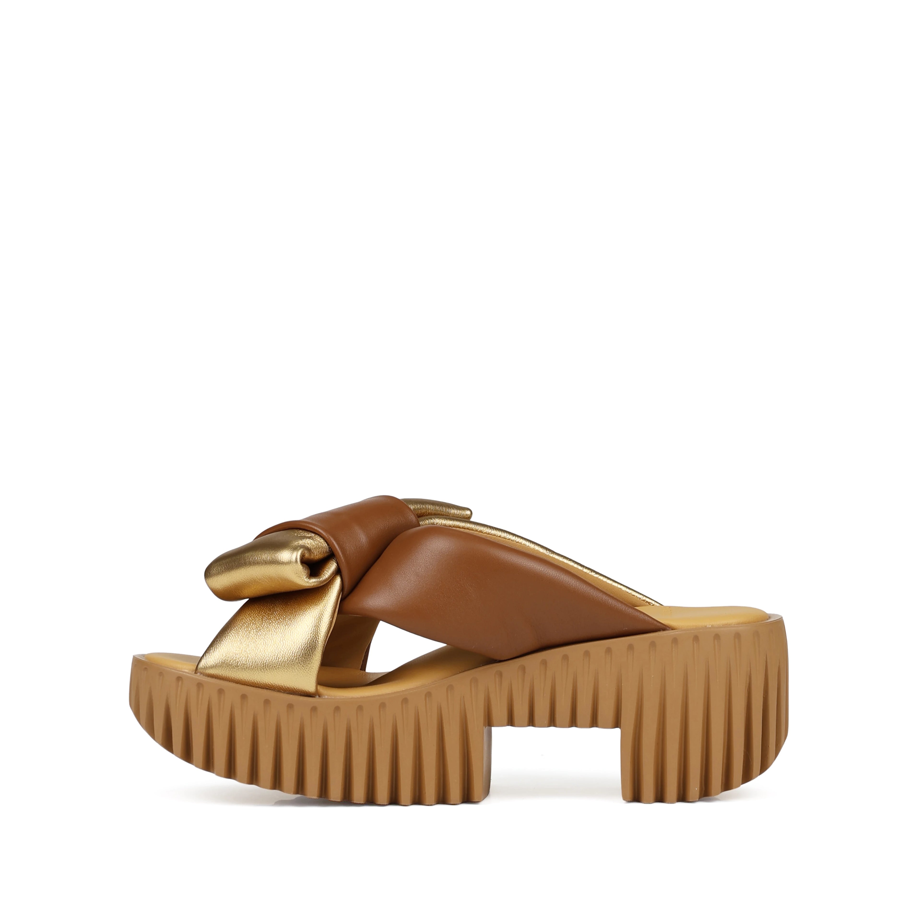 4CCCCEES PLIA BOW GOLD: gold sandals for women