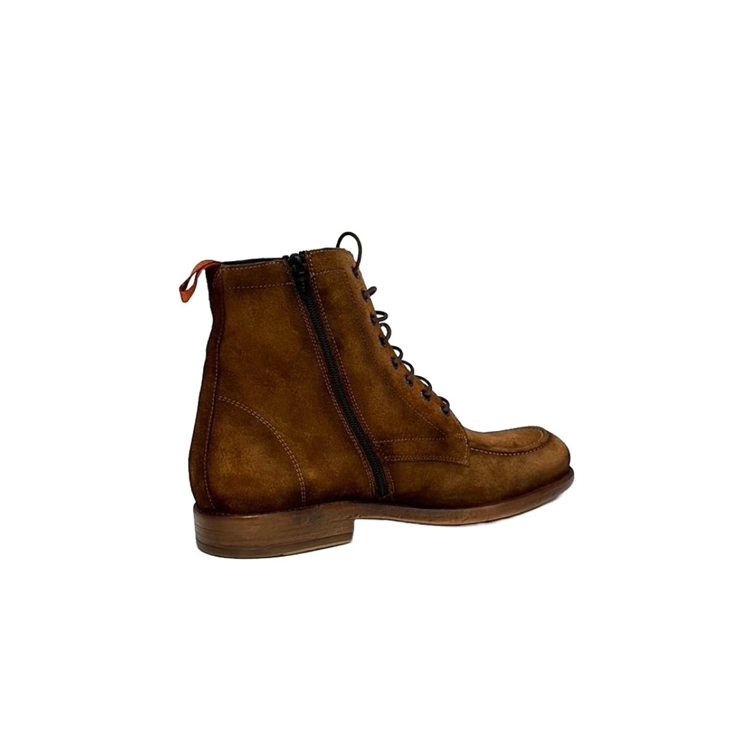 LUIS GONZALO 1966 Basket OLD Cuero: brown boots for men