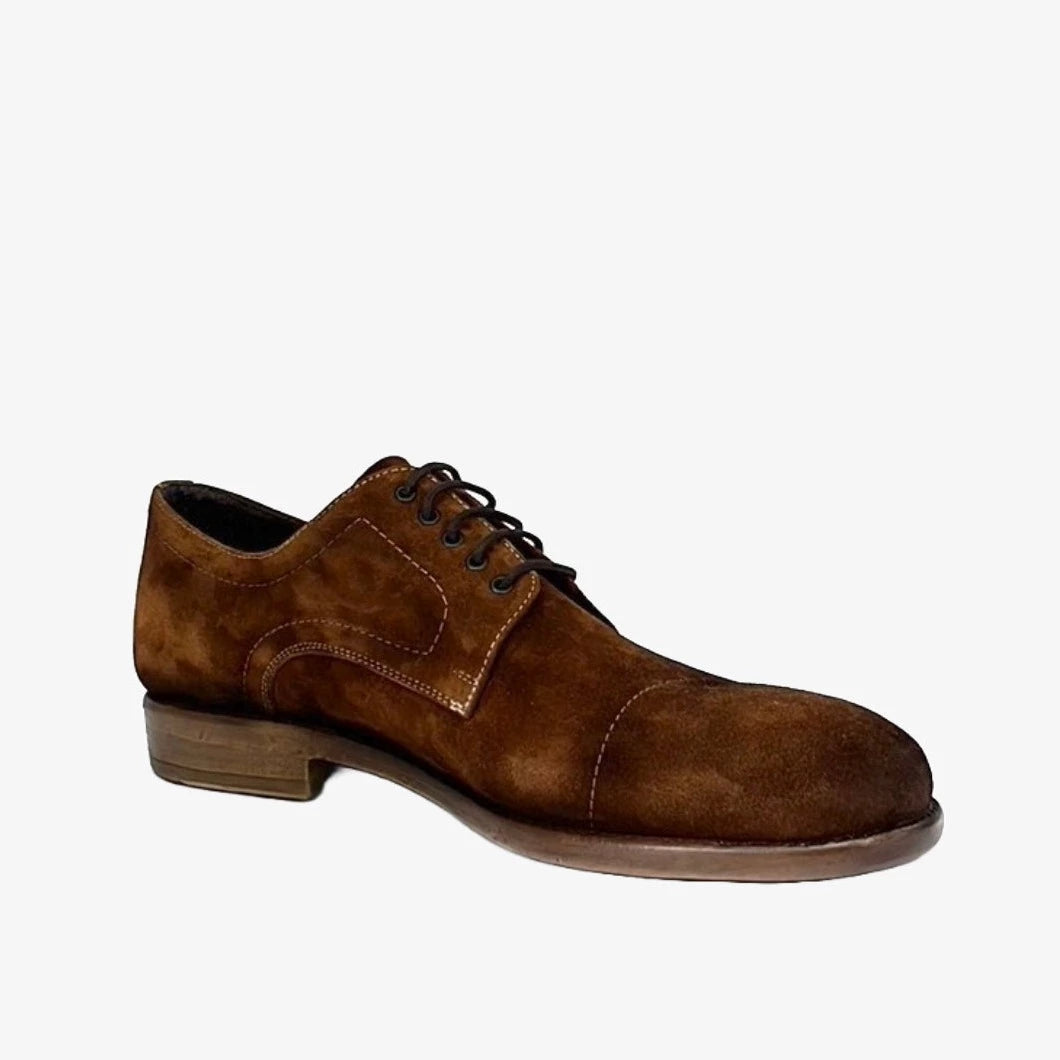 LUIS GONZALO 1966 Basket OLD Cuero: brown shoes for men