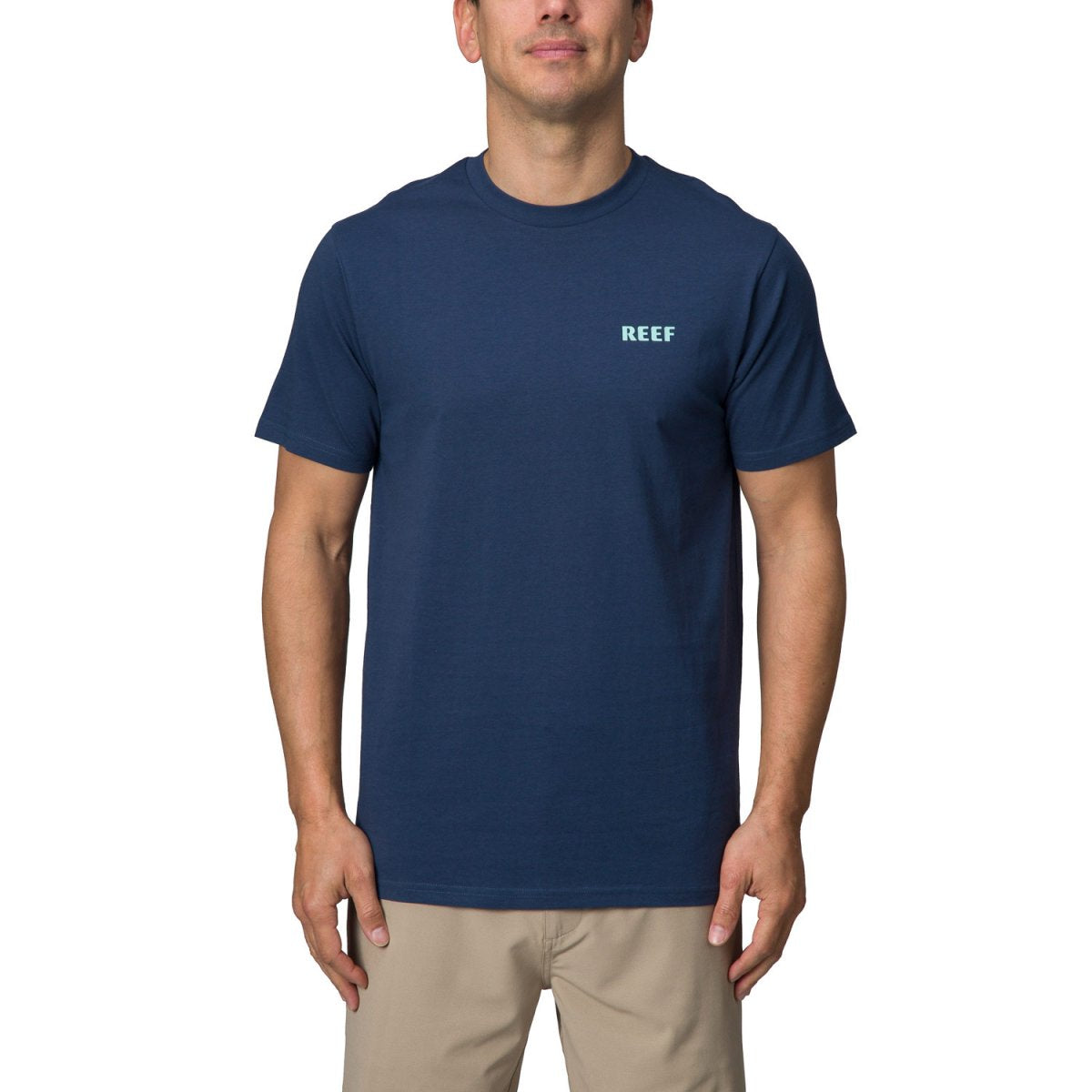 REEF Bismark SS Camiseta NAVY: blue T-shirt for men