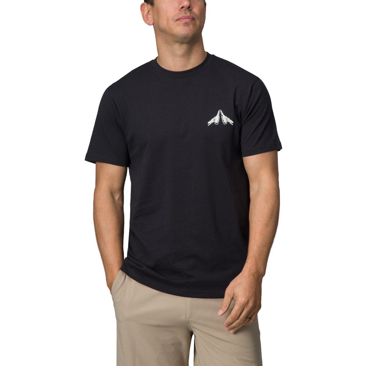 REEF Toast SS Camiseta Caviar: black T-shirt for men