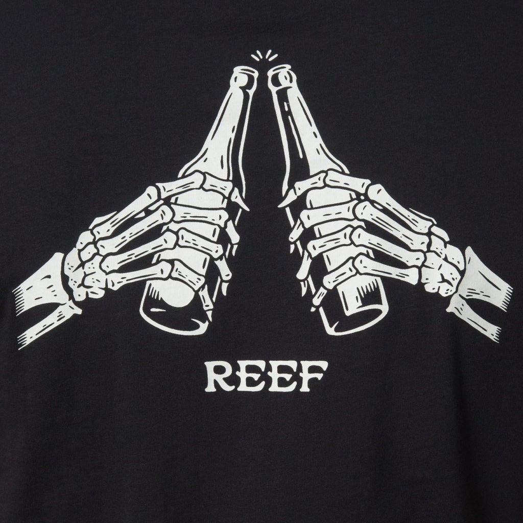 REEF Toast SS Camiseta Caviar: black T-shirt for men