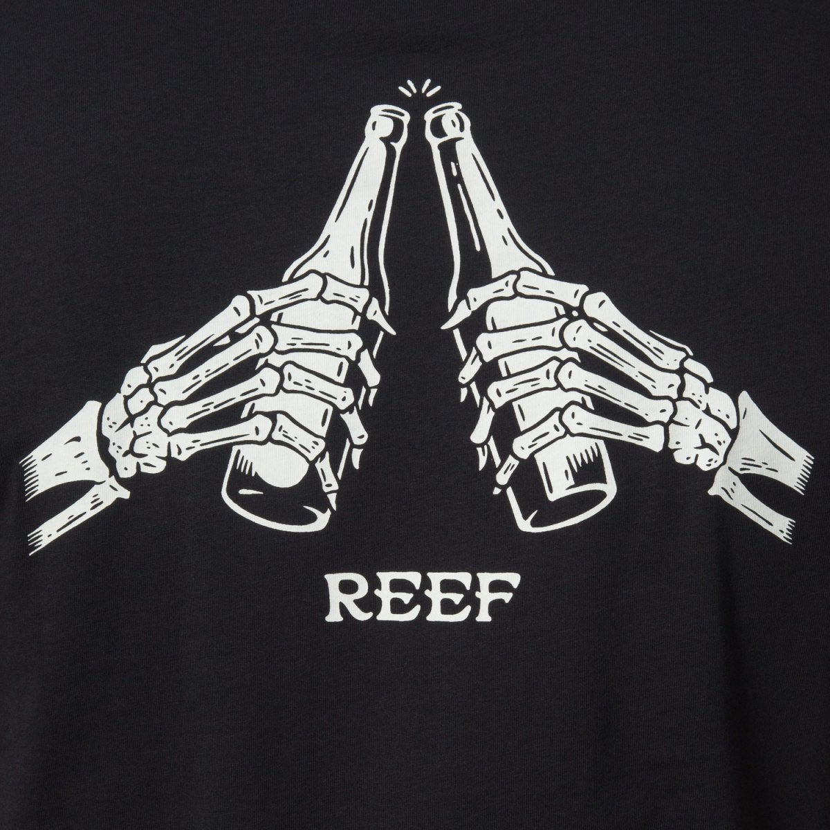 REEF Toast SS Camiseta Caviar: black T-shirt for men