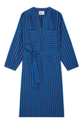 LEON & HARPER Roban TC129 Stripe BLUE: синій сукня для жінок