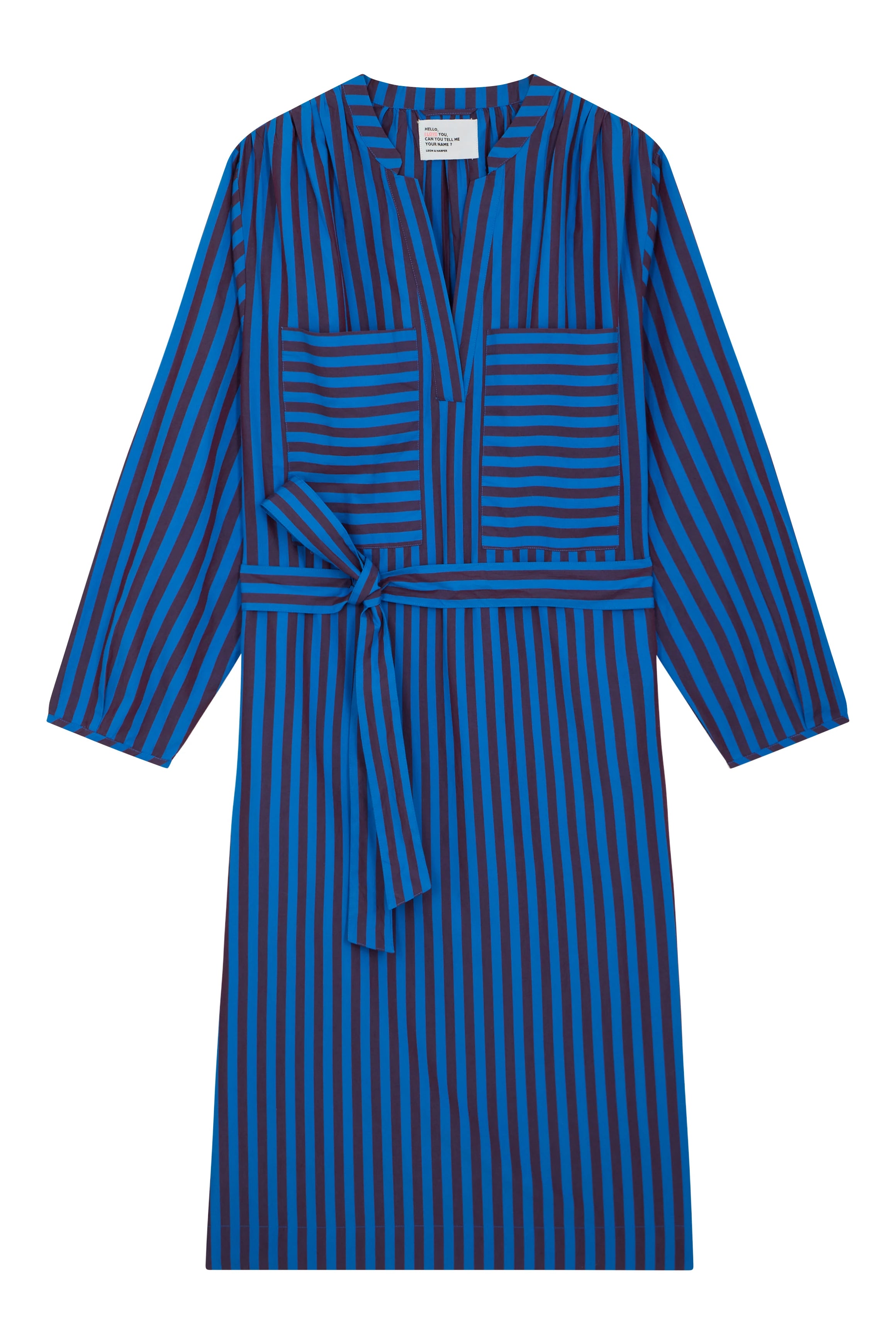 LEON & HARPER Roban TC129 Stripe BLUE: синій сукня для жінок