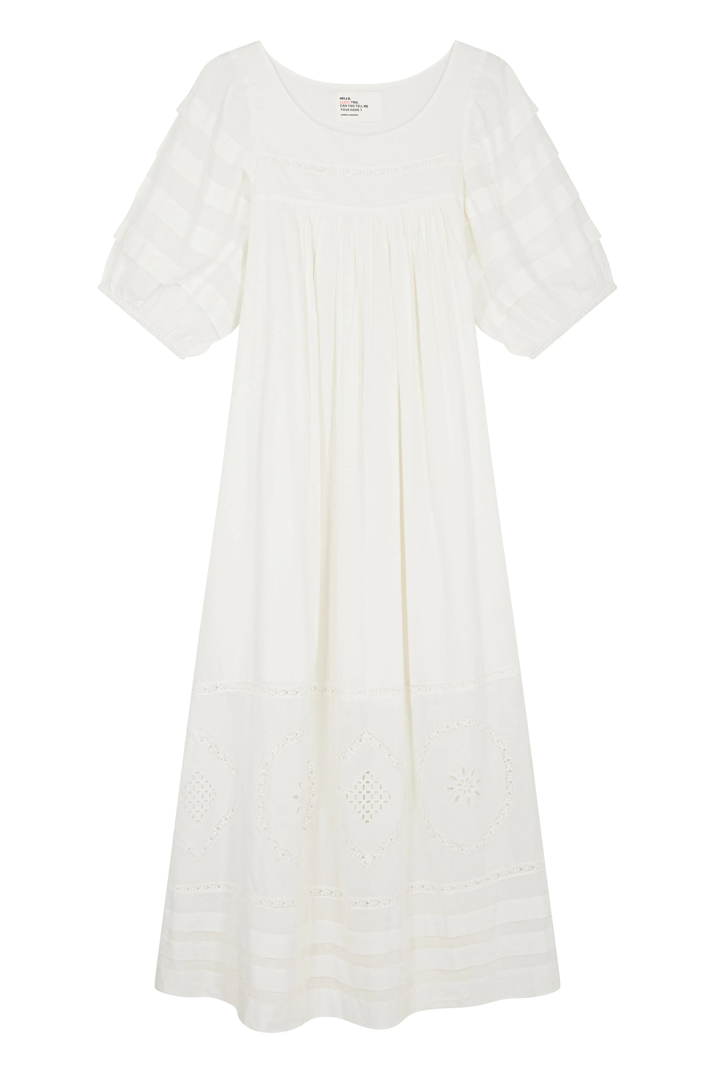 LEON & HARPER Rosaly TC160 LACE White: white dress for women
