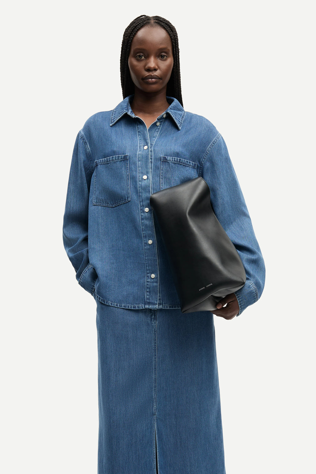 SAMSOE Sabexy Shirt 15645 Medium Denim BLUE: blau camisas für Damen