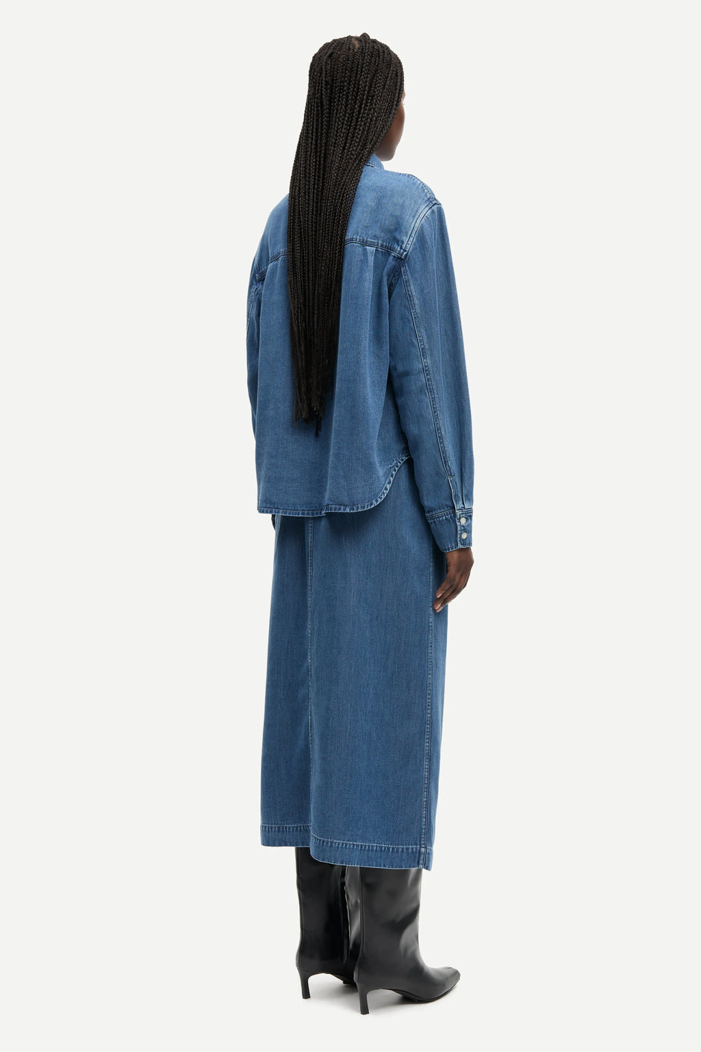 SAMSOE Sabexy Shirt 15645 Medium Denim BLUE: blau camisas für Damen