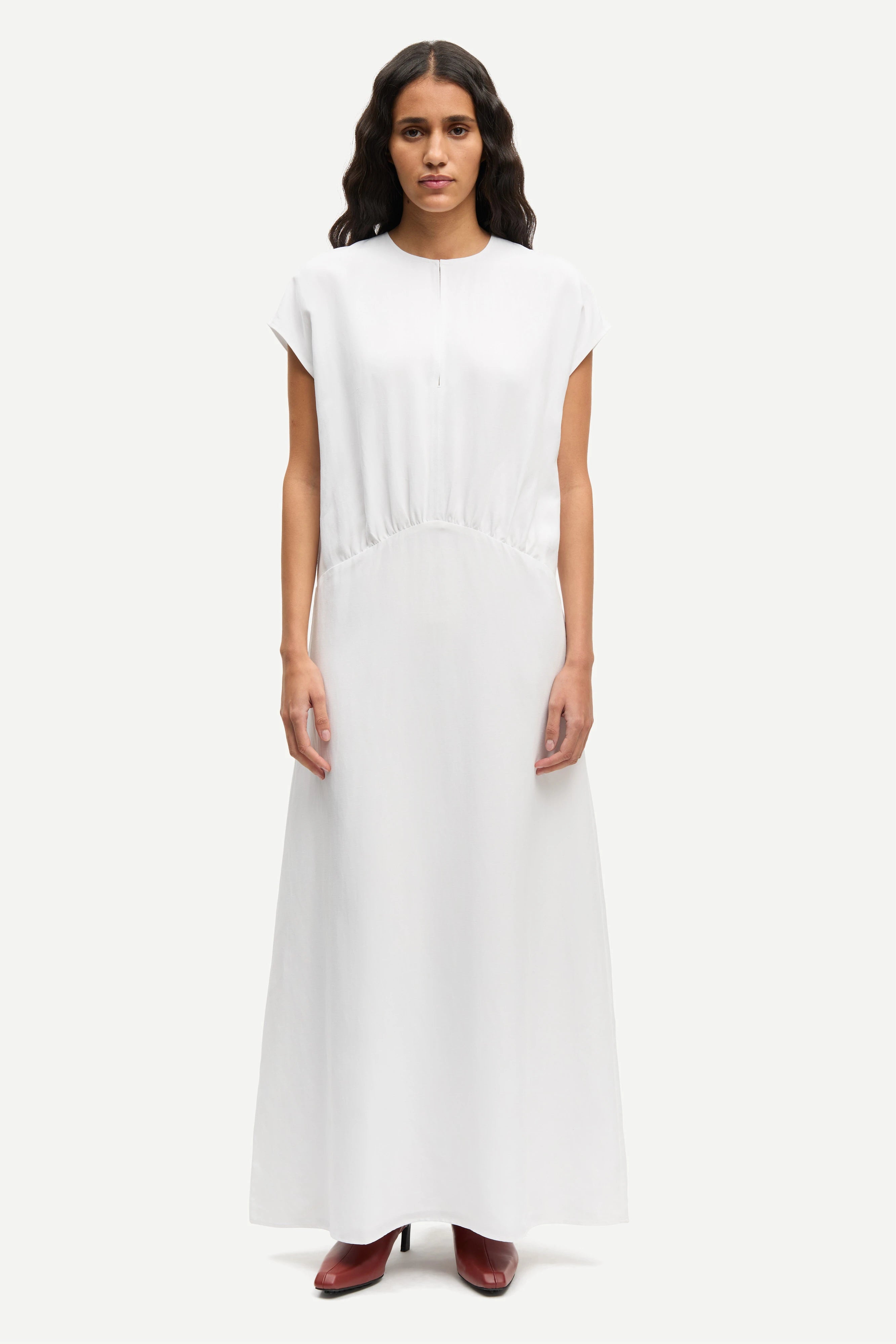 SAMSOE Sadaphne Dress 1526 White: white dress for women