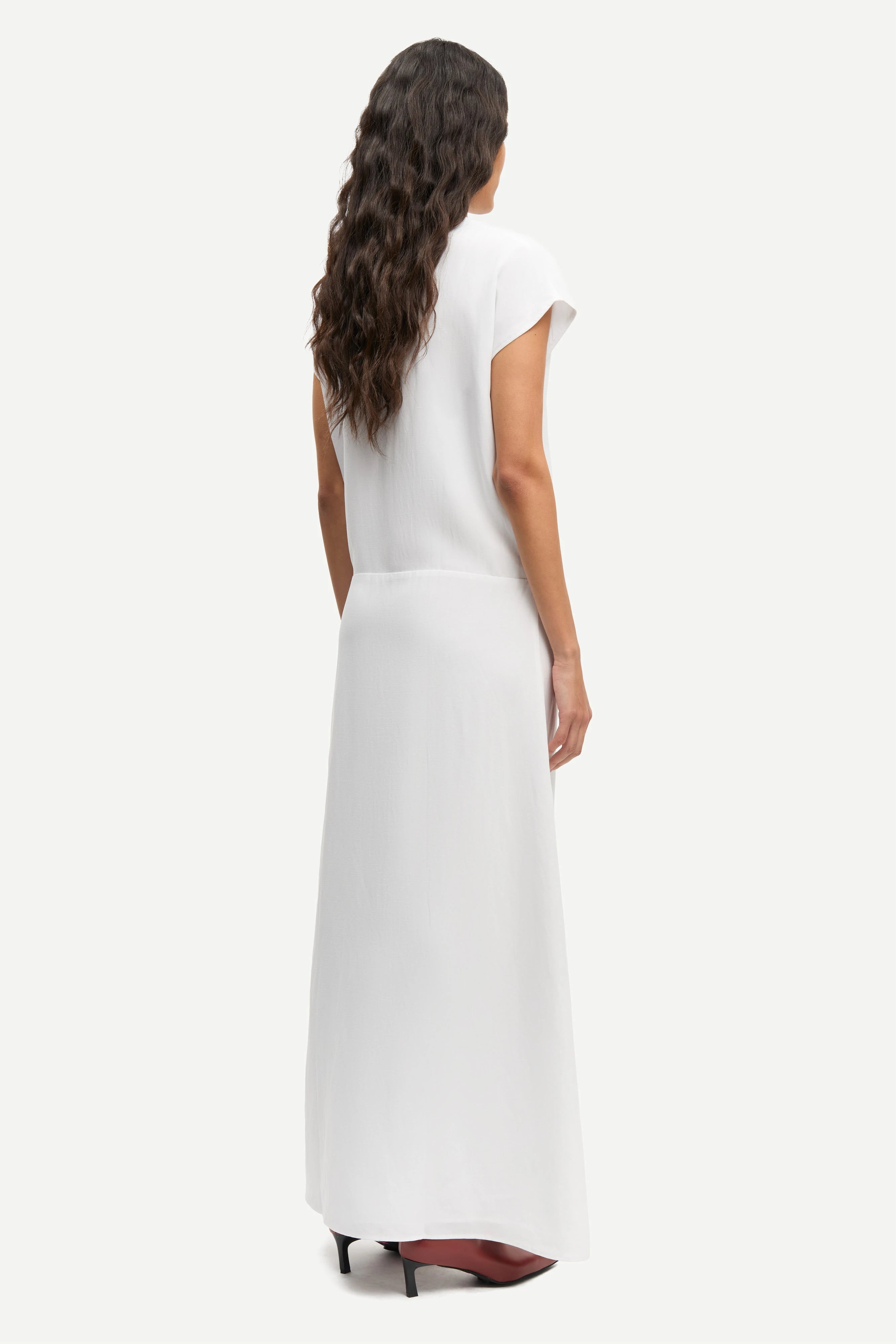 SAMSOE Sadaphne Dress 1526 White: white dress for women