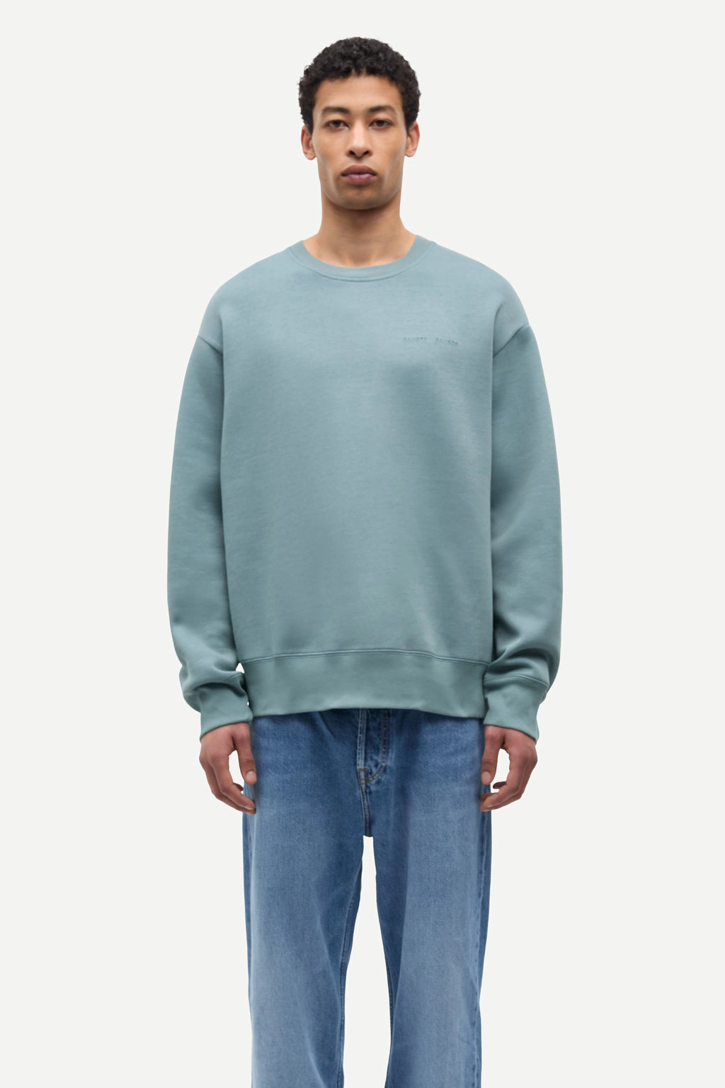 SAMSOE Saethan Stormy: blue T-shirt for men