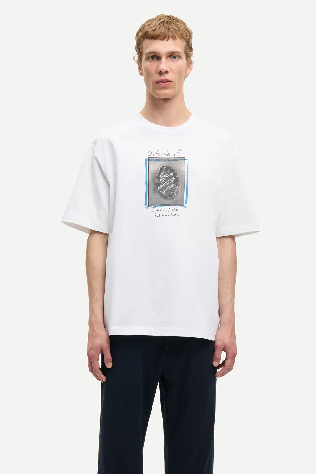 SAMSOE Sagergei T-shirt 11: hvid T-shirt til mænd