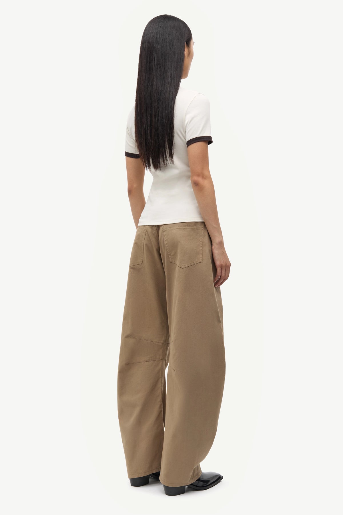 SAMSOE Saharpo LEAD GRAY: beige Hose für Damen