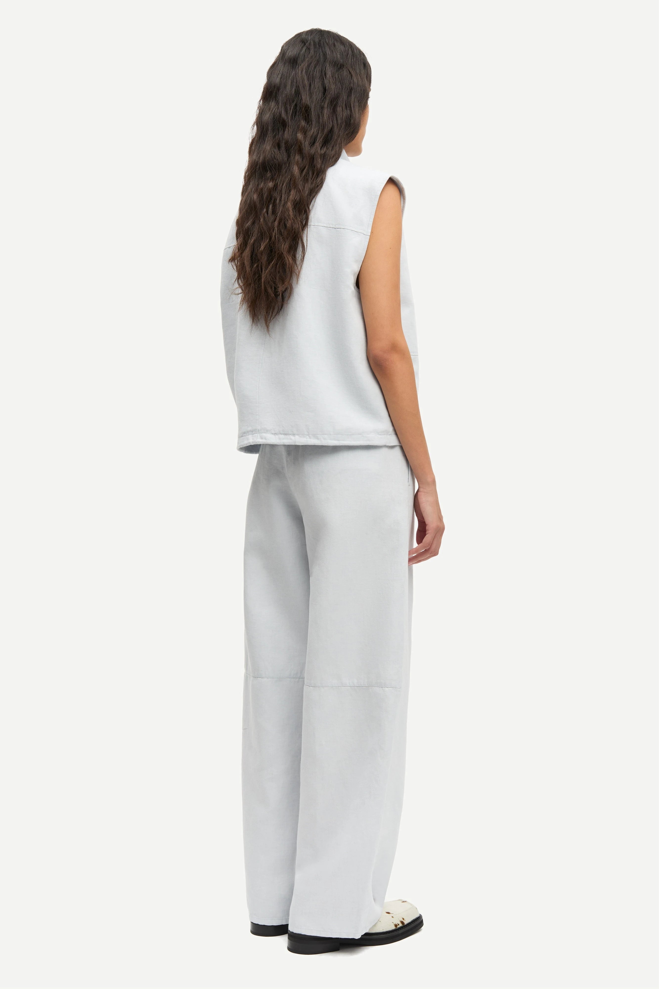SAMSOE Sakaila VEST 15930 GRAY DAWN MEL: white jacket for women