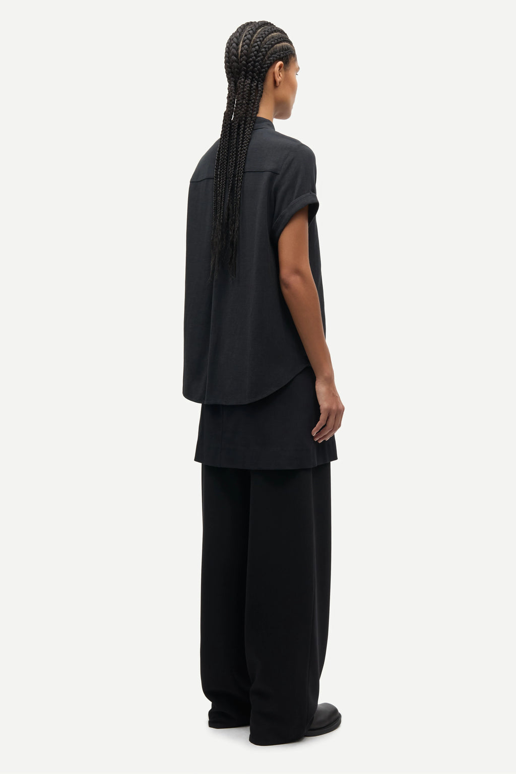 SAMSOE Samajana SS Shirt 1 Black: black camisas for women
