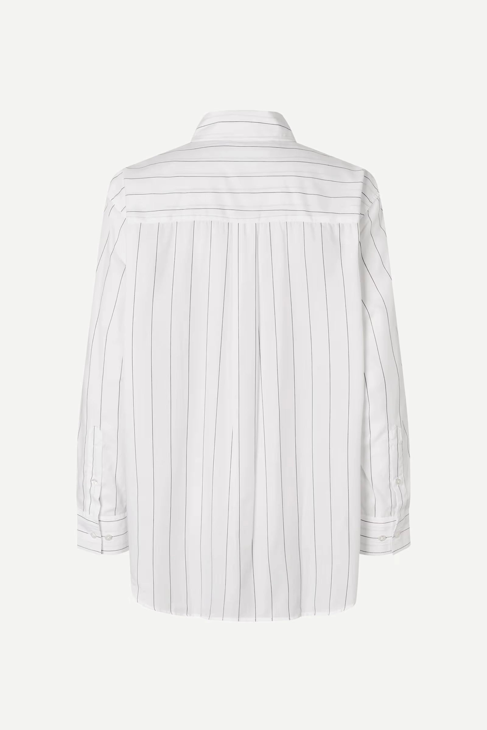 SAMSOE Salova Shirt White PIN Stripes: hvid skjorte til kvinder
