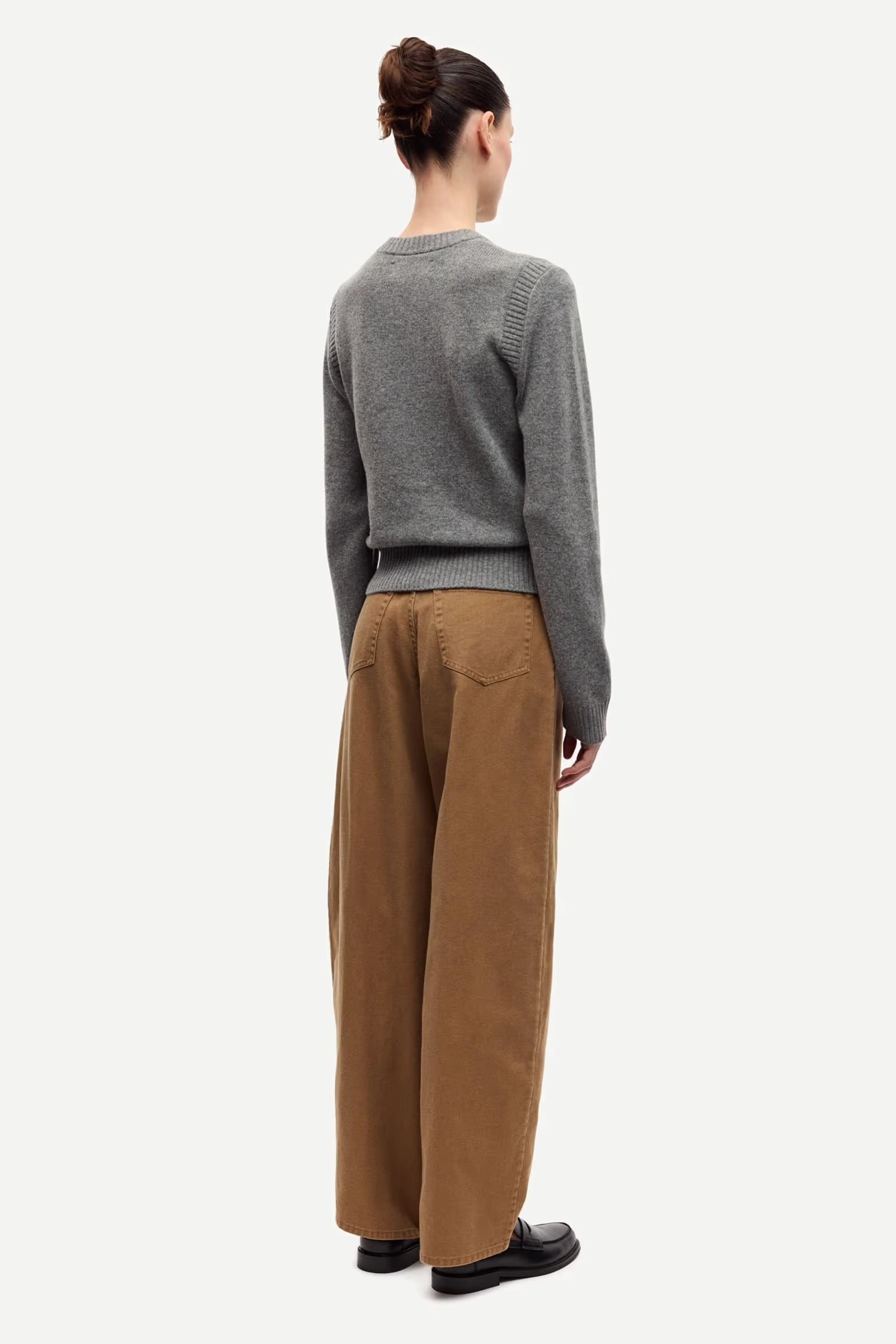 SAMSOE Saharper Trousers Washed Otter: بني بنطال للنساء