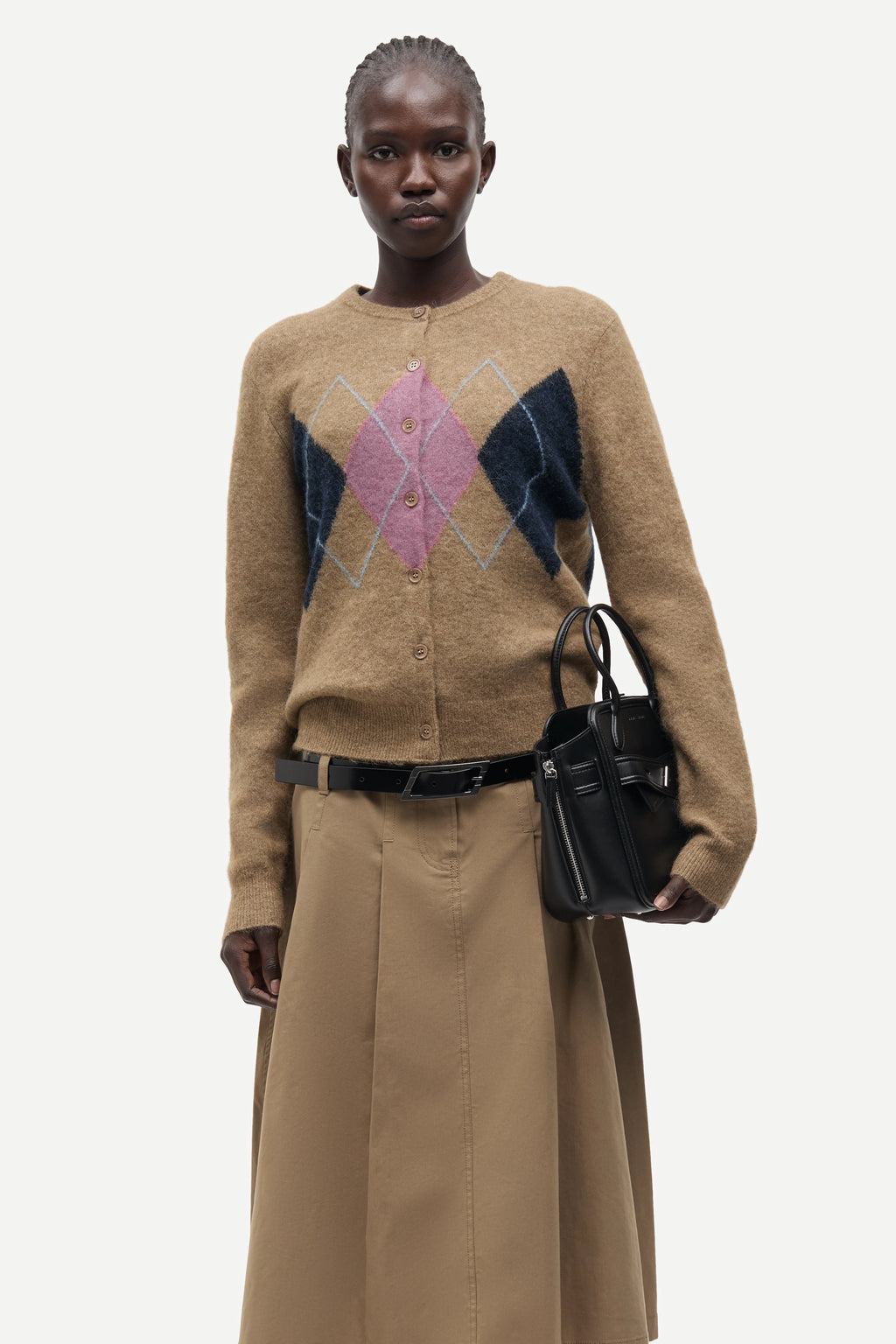 SAMSOE | CARDIGAN | MUJER | SANOR LEAD GRAY | BEIGE