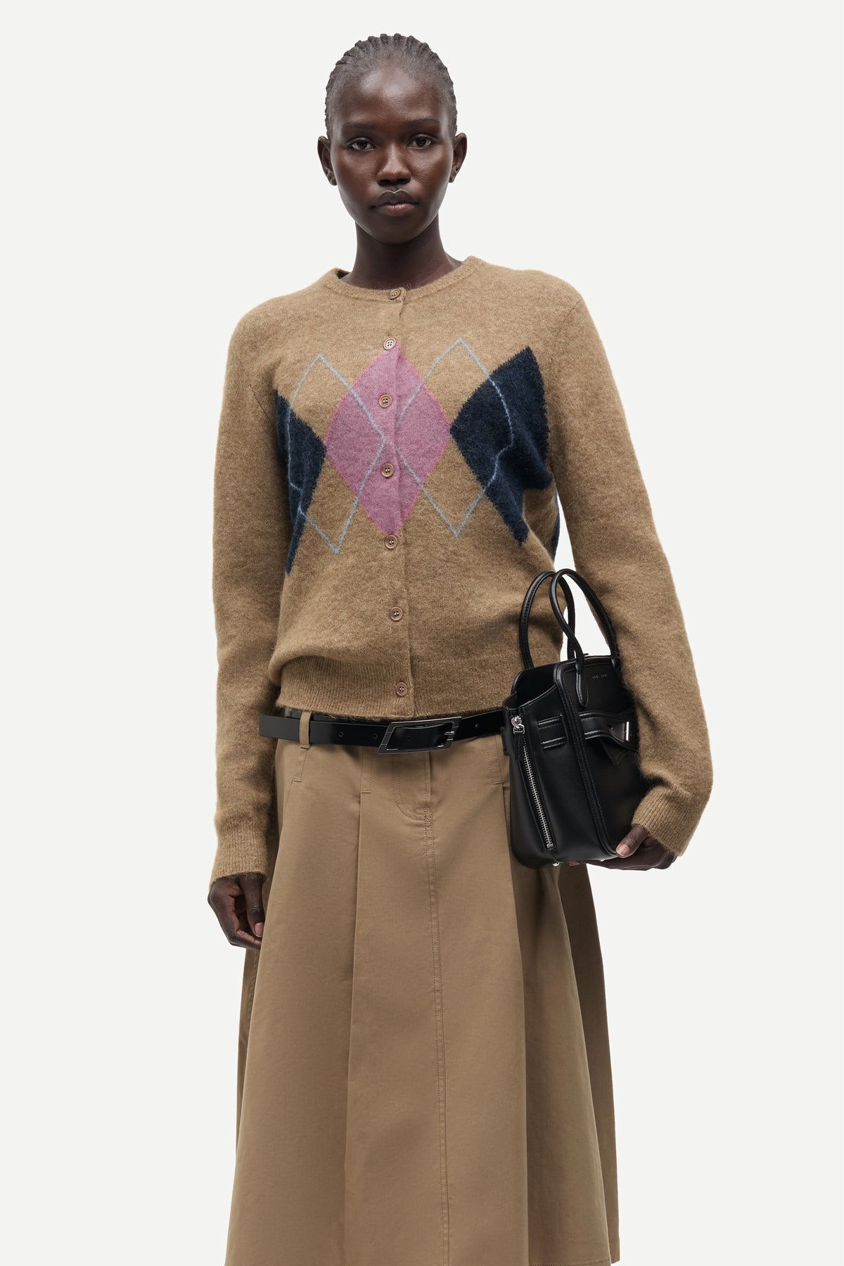 SAMSOE Sanor LEAD GRAY: beige cardigan für Damen