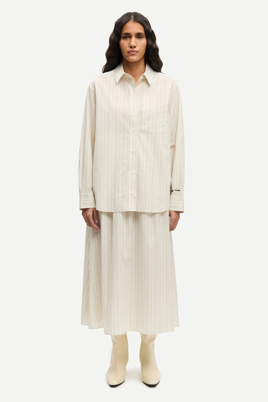 SAMSOE Sathea Skirt 15756 BONE ST: білий спідниця для жінок