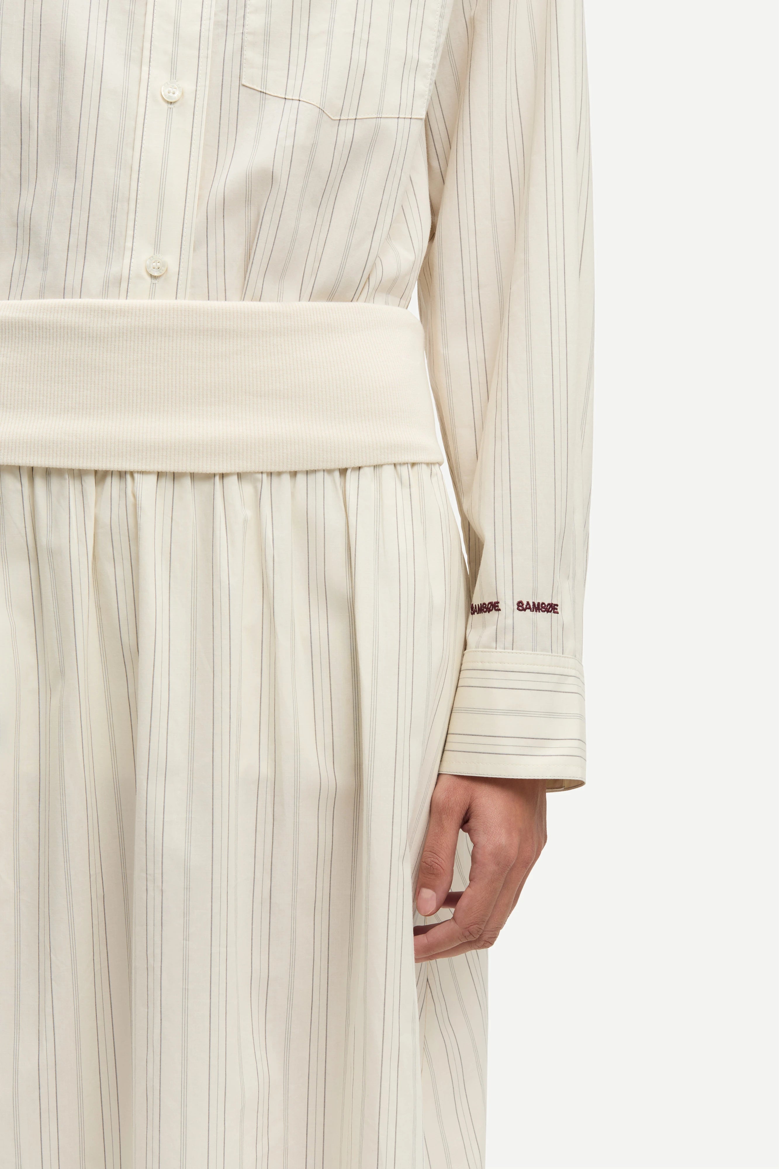 SAMSOE Sathea Skirt 15756 BONE ST: white skirt for women