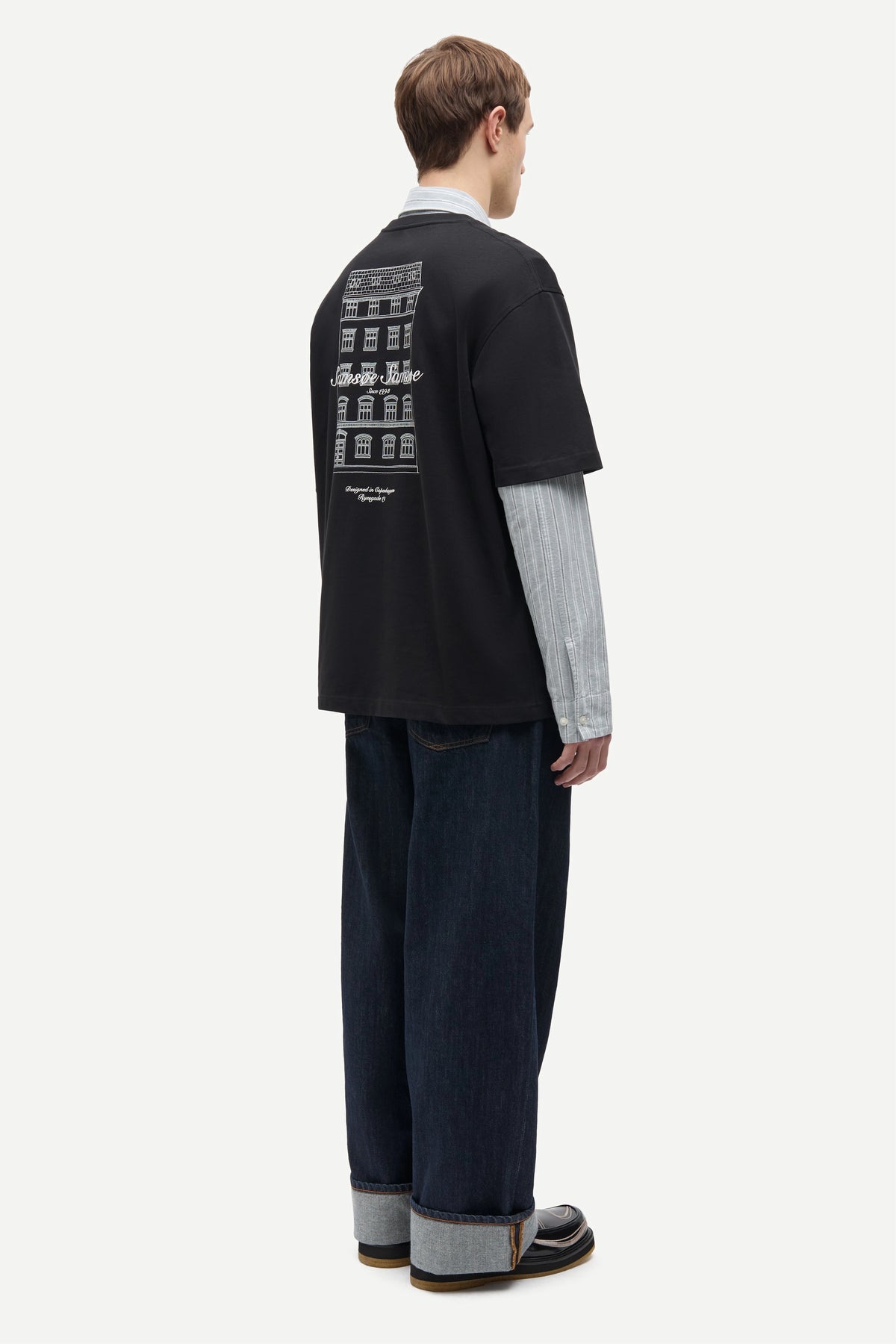 SAMSOE Sauni Black: sort T-shirt til mænd