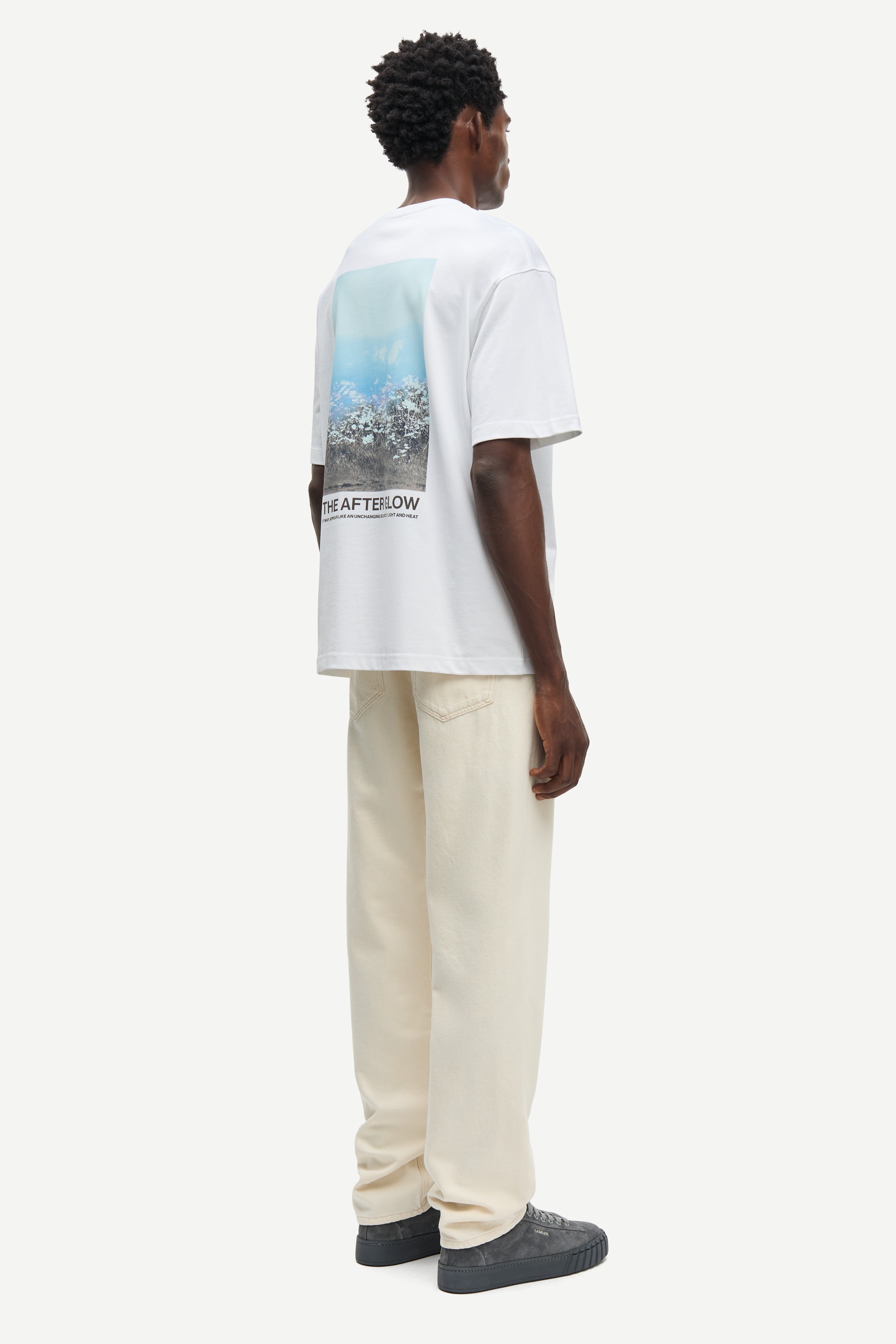 SAMSOE Sauni 11725 HAZY Fields: white T-shirt for men