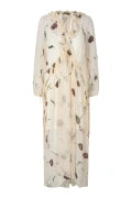 SECOND FEMALE Florala MAXI Dress: beige jurk voor dames
