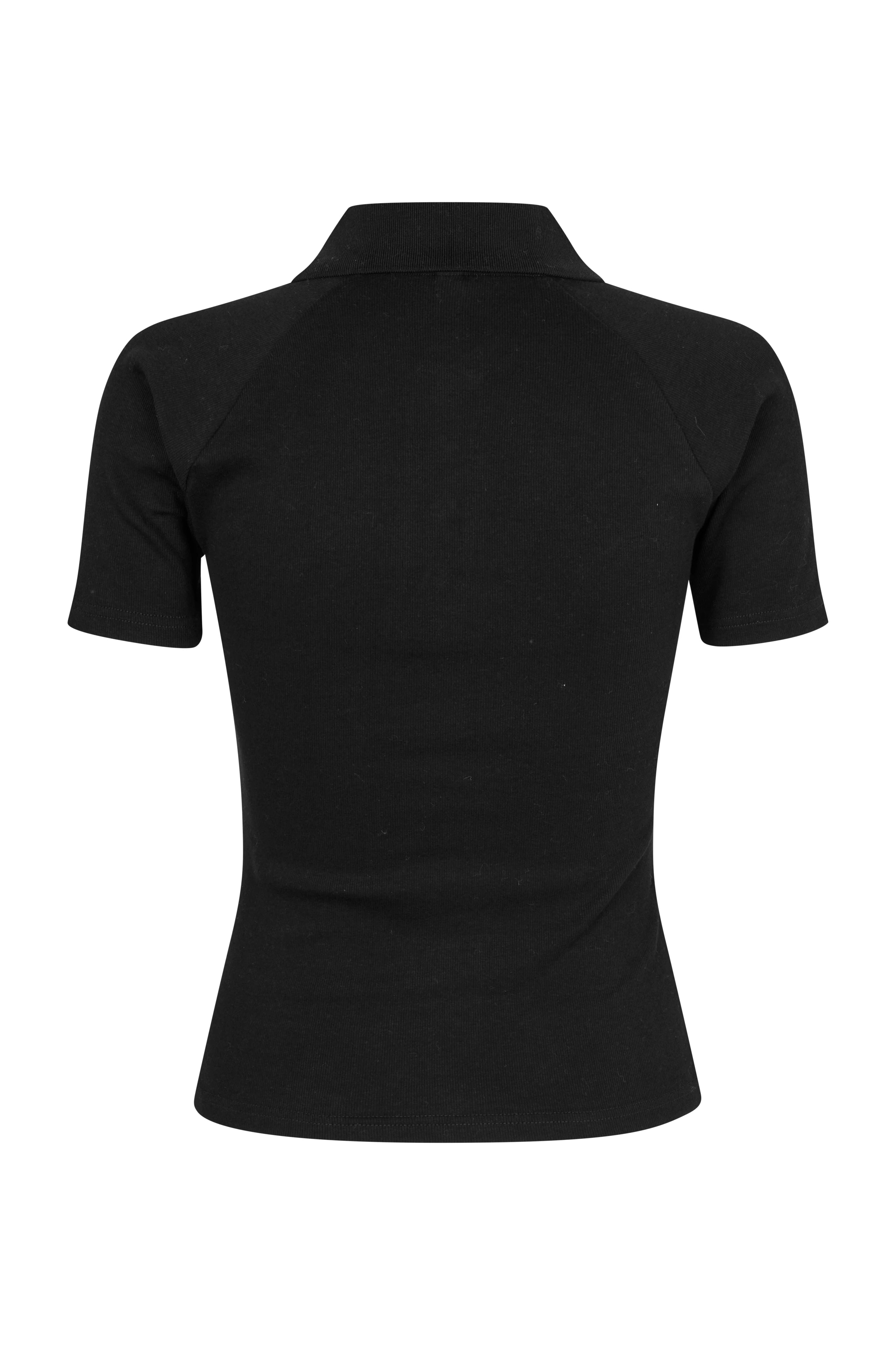 SAMSOE Saalexo SS POLO 754 Black: black polos for women