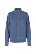 SAMSOE Sabexy Shirt 15645 Medium Denim BLUE: blau camisas für Damen