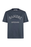 SAMSOE Sacamino SS T-shira Ombre BLUE LOGO: blu T-shirt da donna