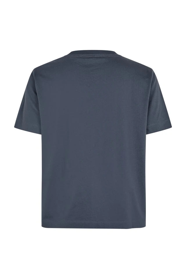 SAMSOE Sacamino SS T-shira Ombre BLUE LOGO: blu T-shirt da donna