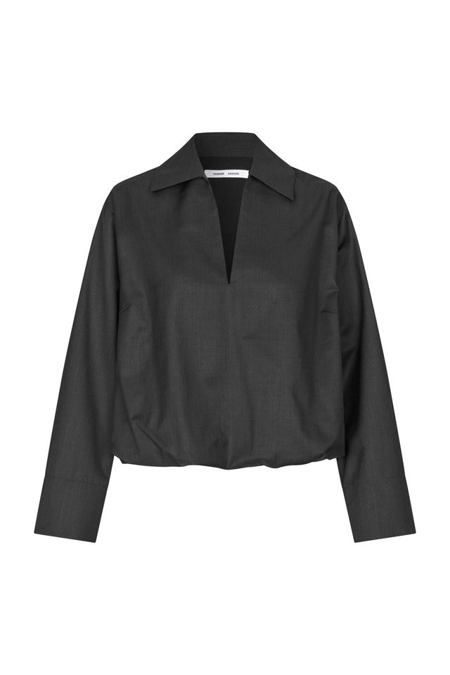 SAMSOE Sadaphne Black MEL: black T-shirt for women
