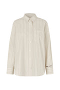 SAMSOE Salova Pocket Shira BONE ST: wit camisas voor dames