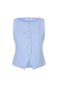SAMSOE Saloves VEST 14329 BEL AIR BLUE MEL: blå jakke til kvinder