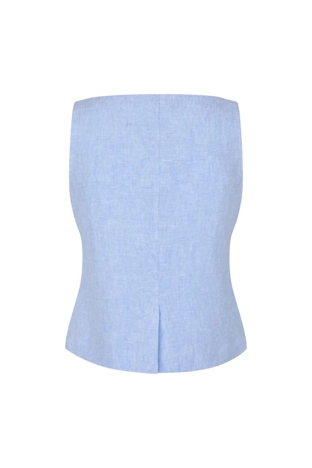 SAMSOE Saloves VEST 14329 BEL AIR BLUE MEL: blå jakke til kvinder