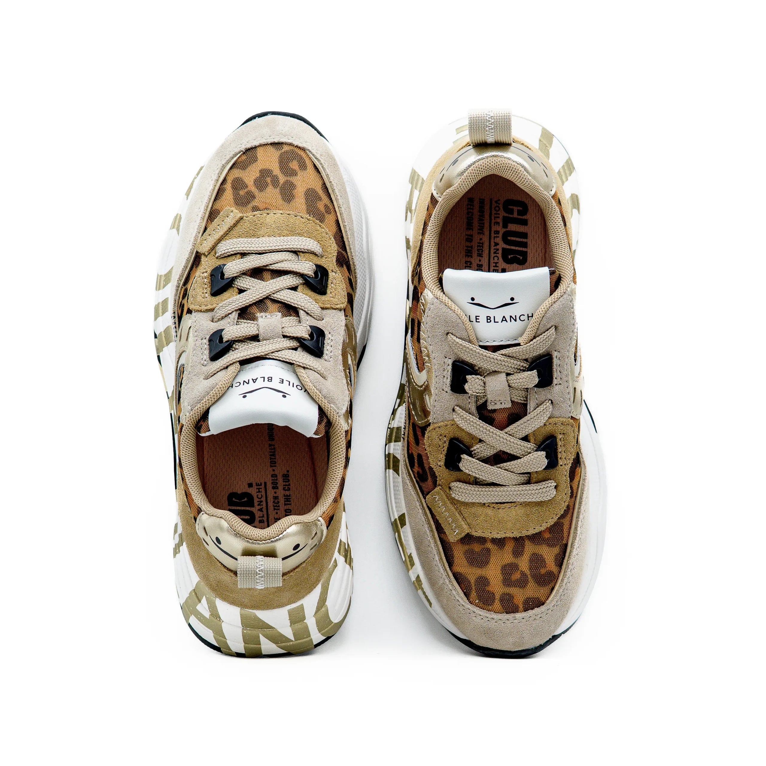 VOILE BLANCHE CLUB105: animal print trainers for women
