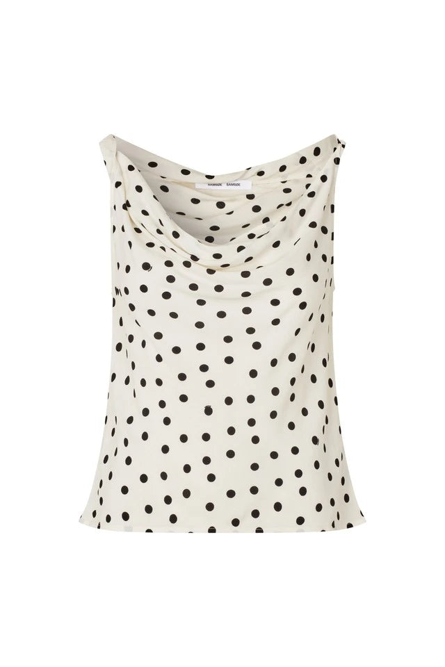 SAMSOE Sapoppy TOP 16060 Drifting DOTS Egret: multicolor T-shirt voor dames