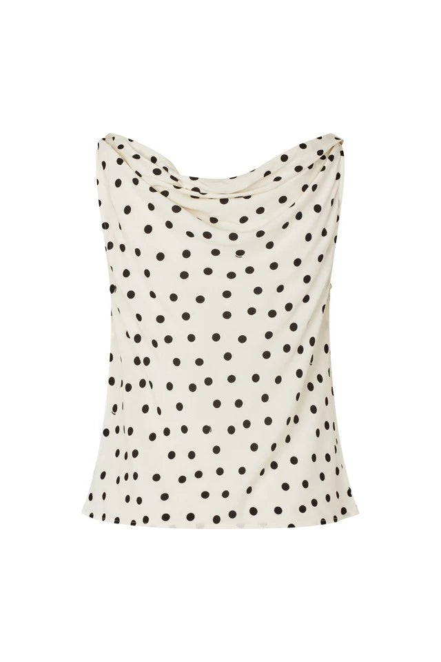 SAMSOE Sapoppy TOP 16060 Drifting DOTS Egret: multicolour T-shirt for women
