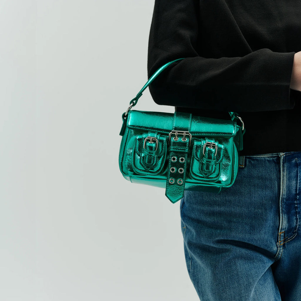 NUNOO Small Honey Buckle Recycled COOL Green: зеленый сумка для женщин