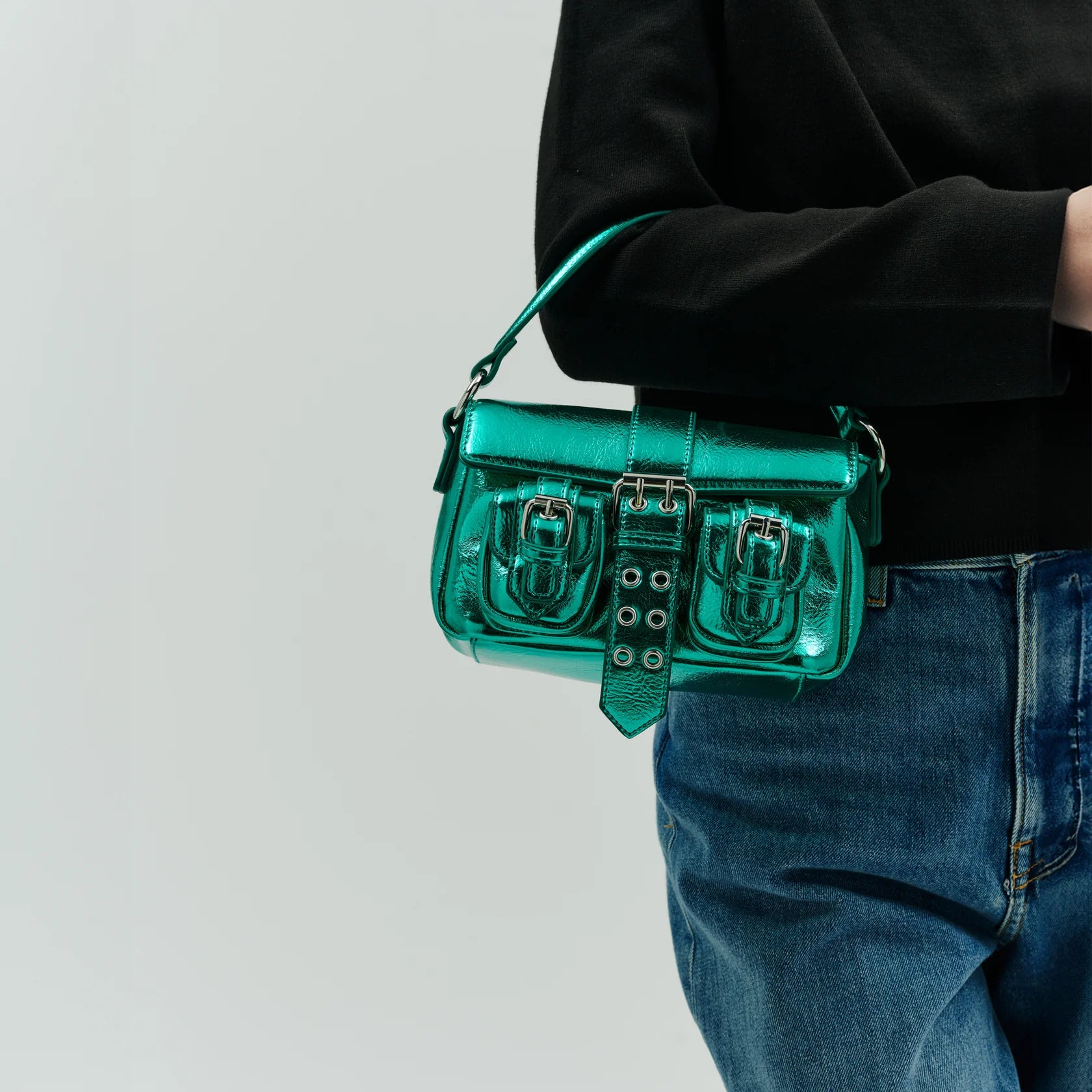 NUNOO Small Honey Buckle Recycled COOL Green: vert sac pour femme