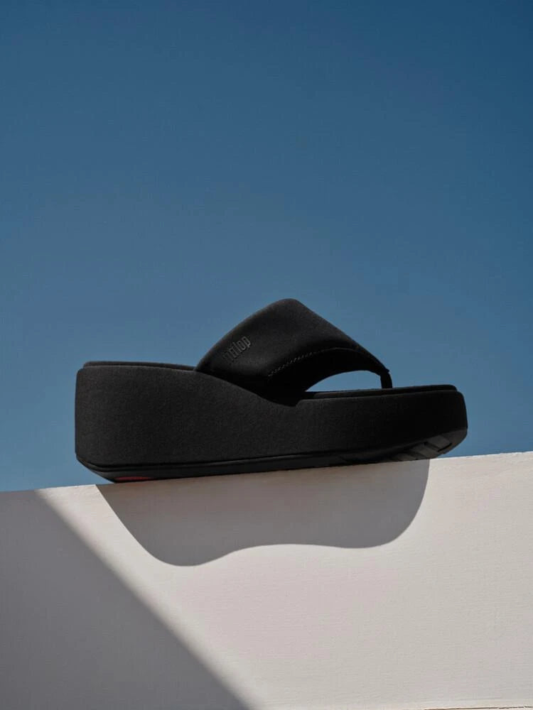 FITFLOP W Platfforms Wedge Black: negre sandàlies per a dona