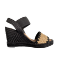 CASTELLER 603 Elastico Rafia con Elastico BASE: black sandals for women