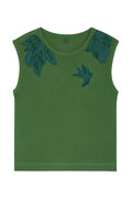 LEON & HARPER Daddy JC05 BIRD Green: green T-shirt for women