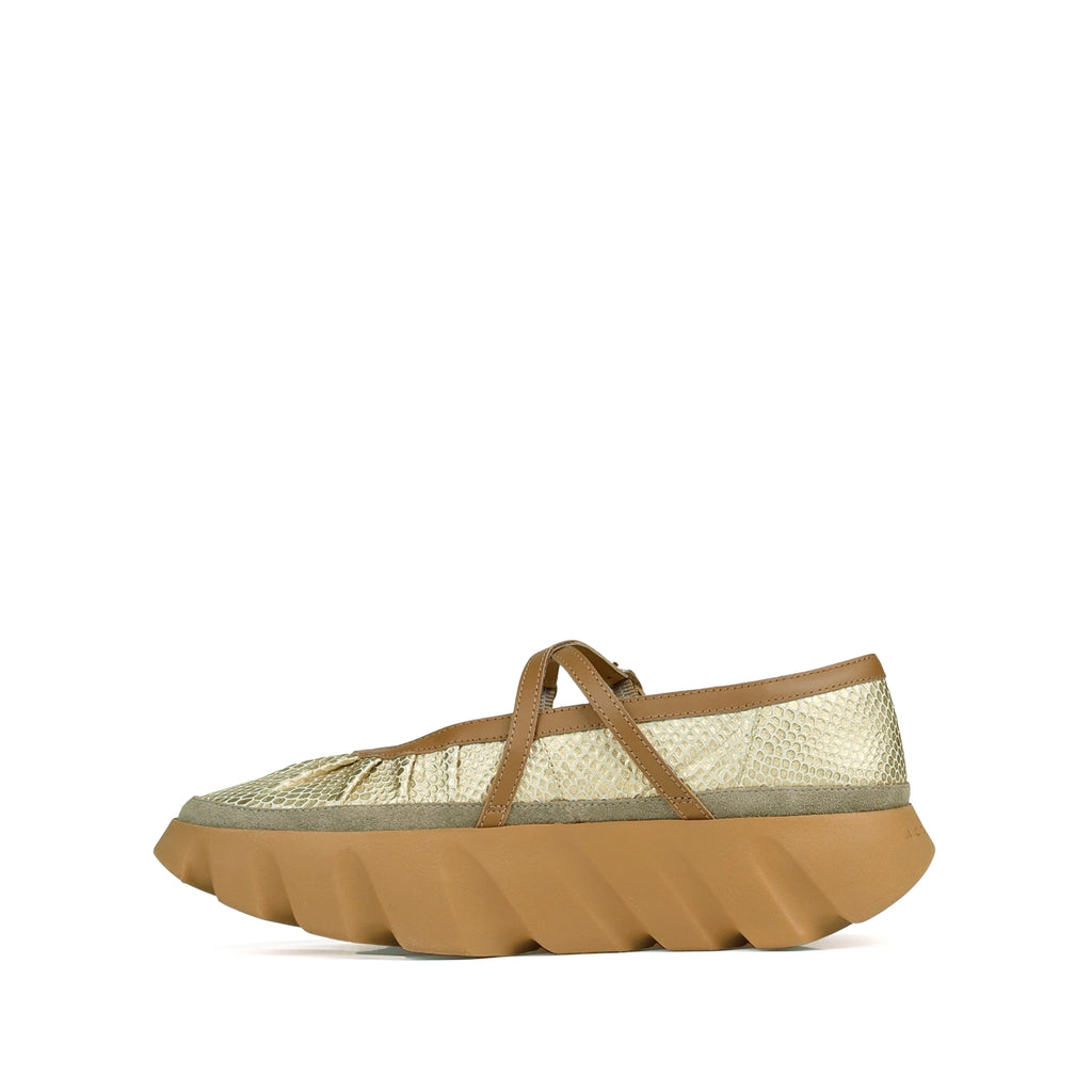 4CCCCEES TURA BOM GOLD: gold ballet flats for women
