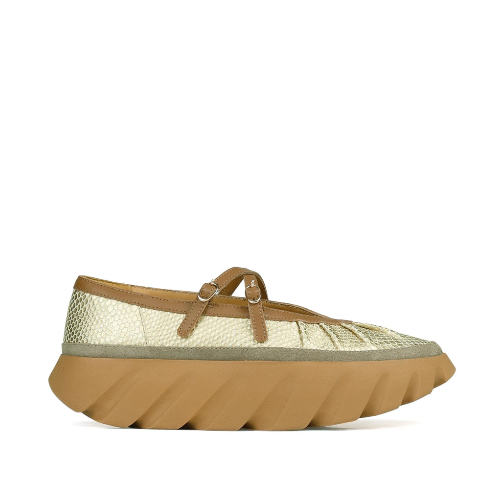 4CCCCEES TURA BOM GOLD: gold ballet flats for women