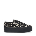 SUPERGA 2790 DK Dalmatian CALF HAIR Black-beige: 米色 运动鞋 女士